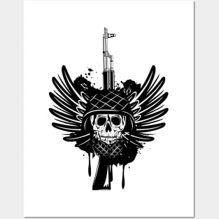 army skull Posters and Art